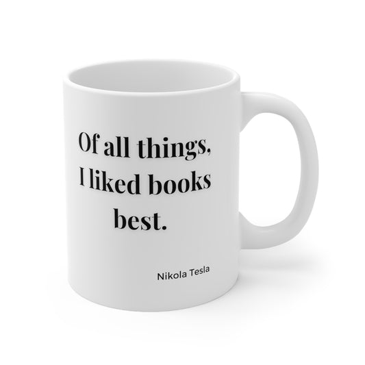 Nikola Tesla Books 11oz Mug