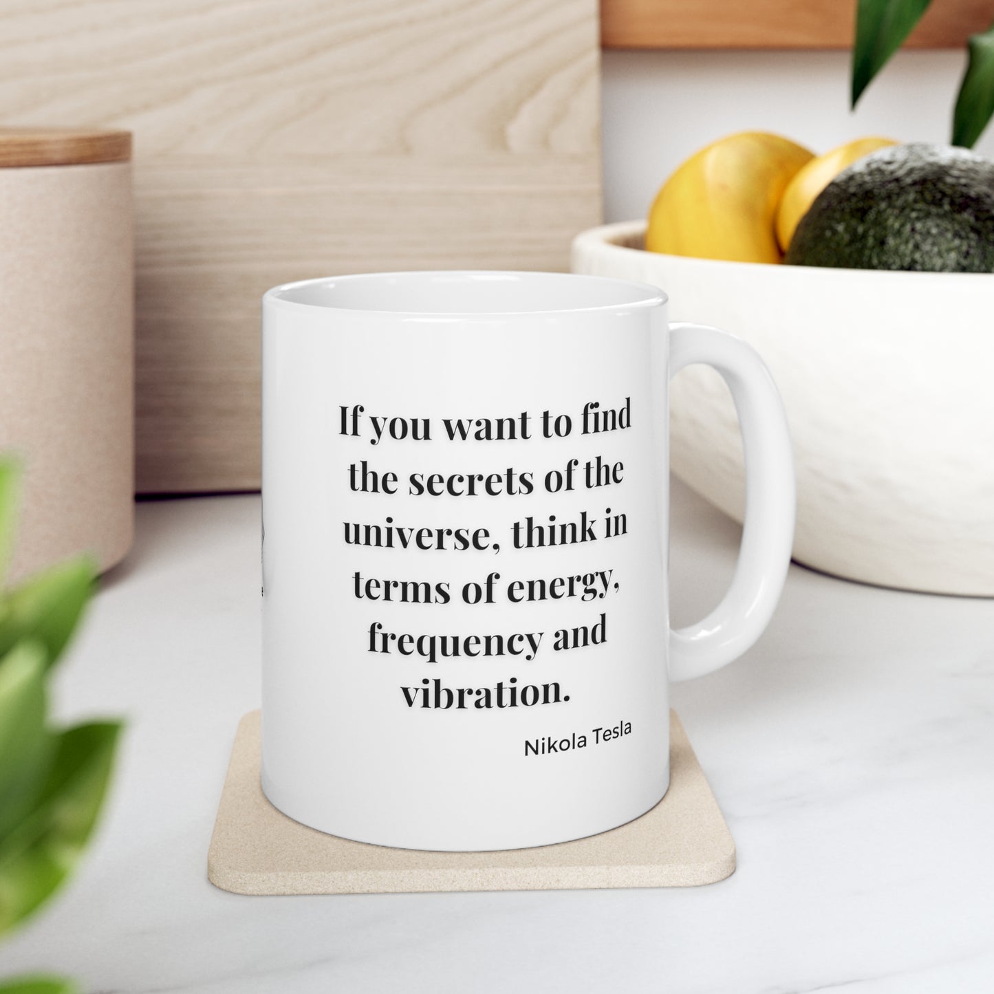 Nikola Tesla Energy, Frequency Vibration Ceramic 11oz Mug