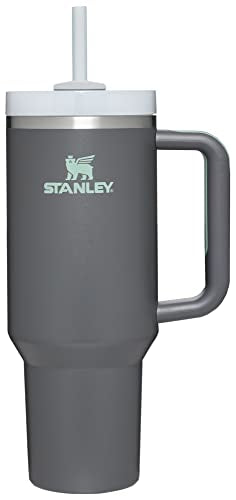 Stanley Quencher H2.0 FlowState Stainless Steel Vacuum Insulated Tumbler with Lid and Straw for Water, Iced Tea or Coffee, Smoothie and More, Charcoal, 40 oz