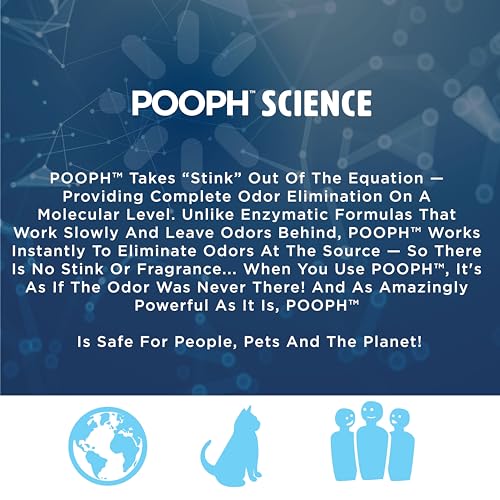 Pooph Pet Odor Eliminator, 32oz Spray - Dismantles Odors on a Molecular Basis, Dogs, Cats, Freshener, Urine, Poop, Pee, Deodorizer, Natures, Puppy, Fresh, Clean, Furniture, Potty, Safe