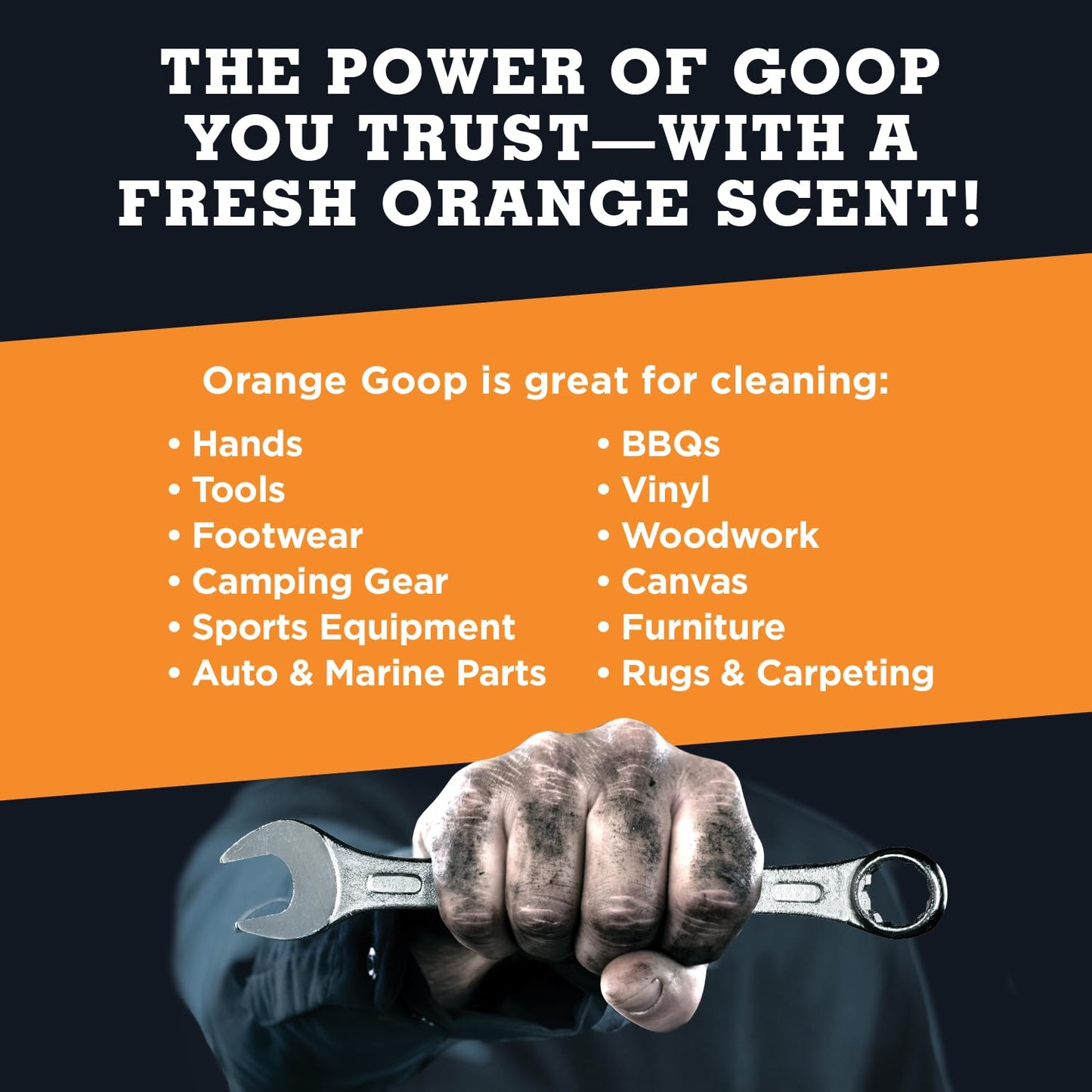 GOOP Orange Multi-Purpose Waterless Hand Cleaner and Stain Remover - 5 oz Tube