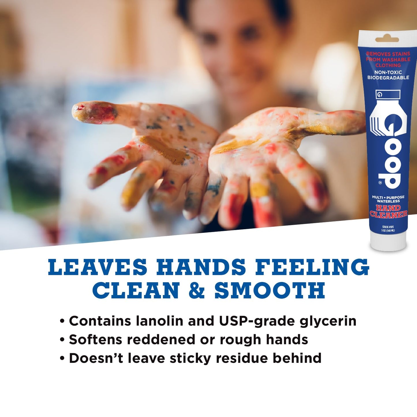 Original Goop Multi-Purpose Waterless Hand Cleaner and Stain Remover - 5 oz Tube (Pack of 2)