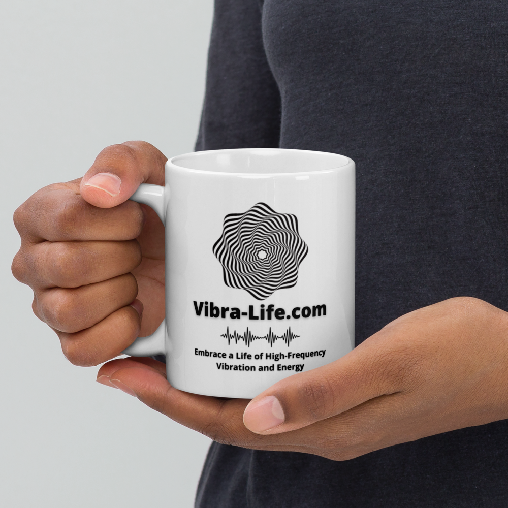 Vibra-Life White Glossy Ceramic Mug