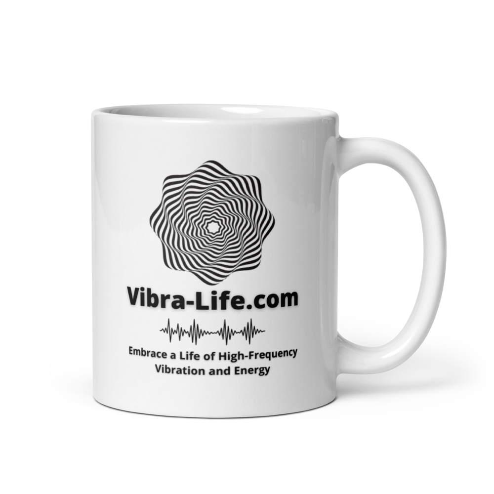 Vibra-Life White Glossy Ceramic Mug