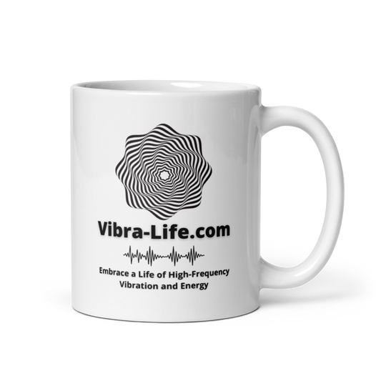 Vibra-Life White Glossy Ceramic Mug